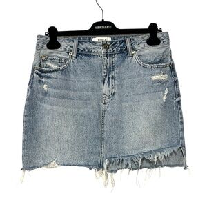 Aritzia PISTOLA Distressed Denim Mini Skirt